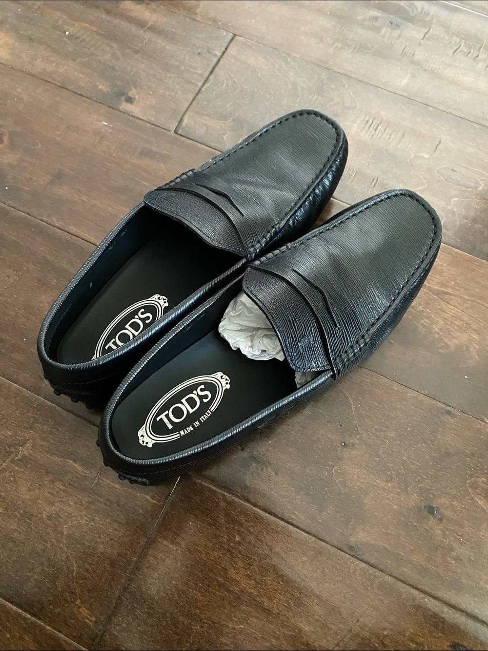 Men’s Tod's Black Leather Penny Loafers